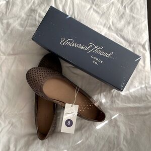 Universal Thread Alisa Ballet Flats | Grey/Taupe | Size 8